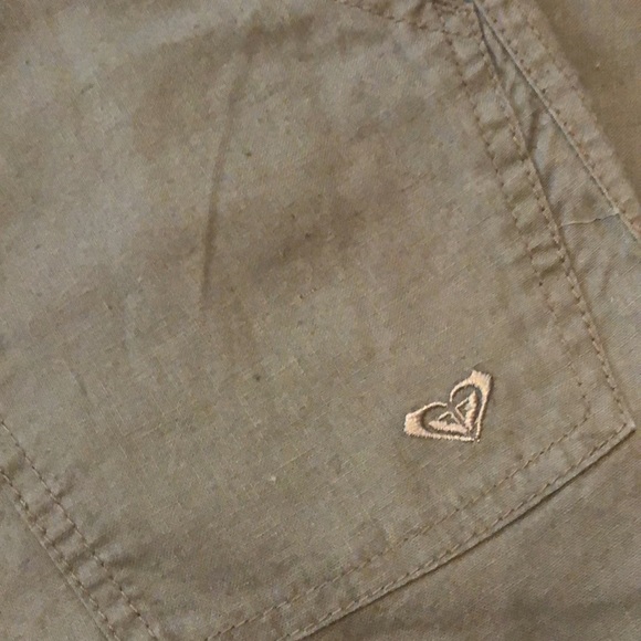 Roxy Button Fly Linen Blend Pants in Green Size 3 Juniors - Picture 7 of 17